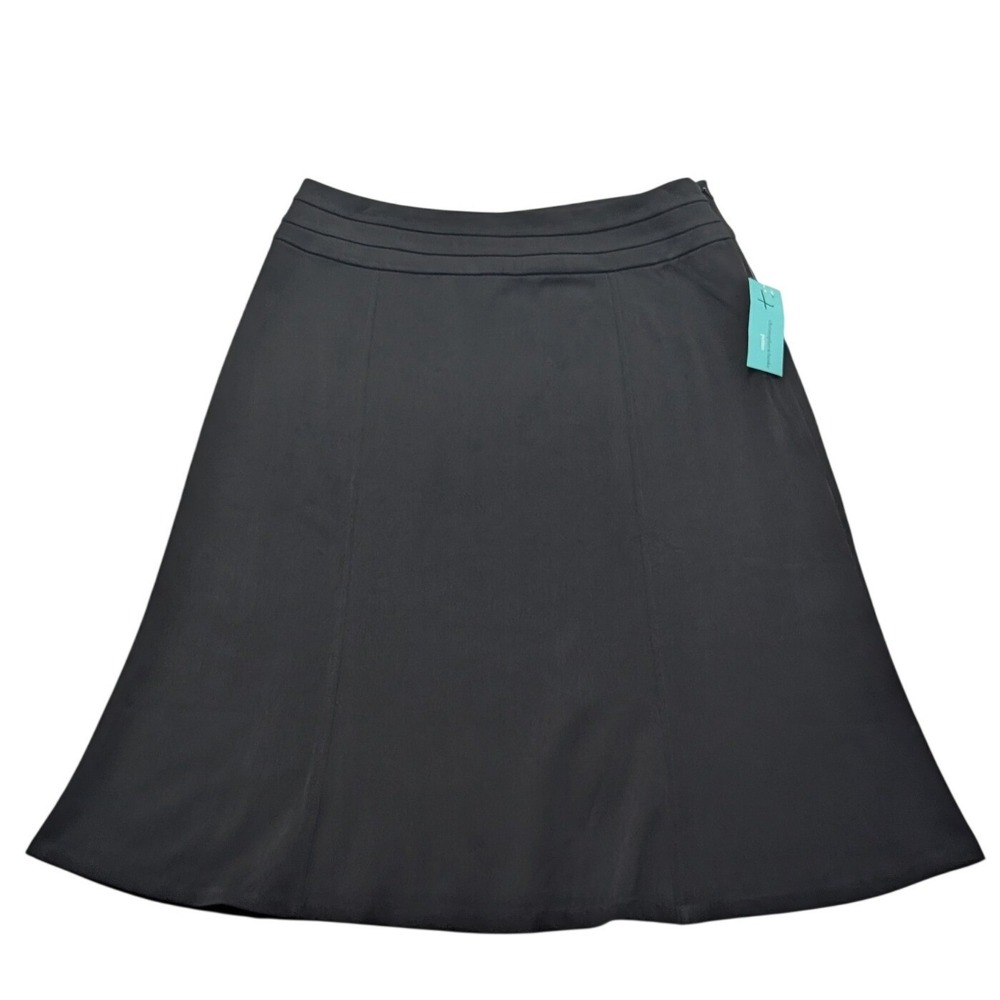 NWT Christopher & Banks A-Line Skirt Women 10P Petite Side Zip Professional